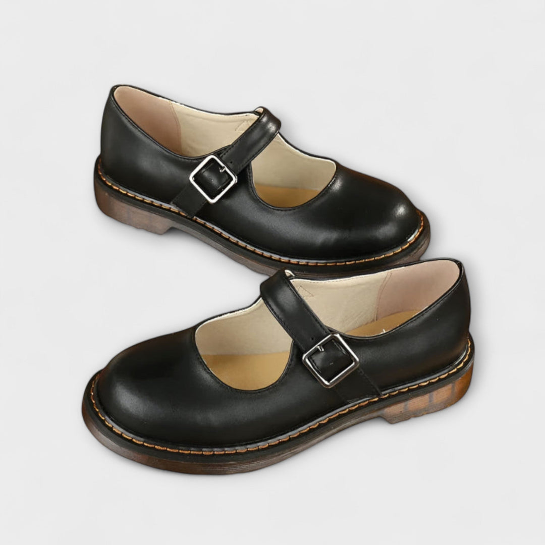 Yolanda - Stylish Leather Shoes with Strap