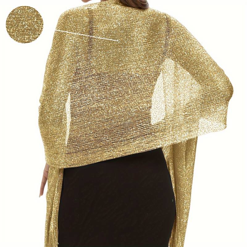 Shoshana - Elegant Decorative Shawl Lace Tassel With Metallic Scarves
