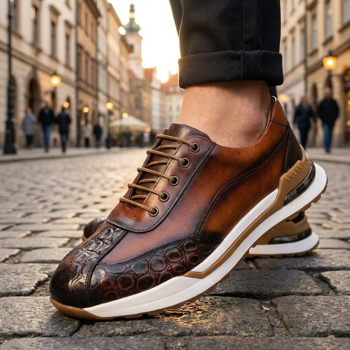 Hitmayer - Lace Up Leather Sneakers
