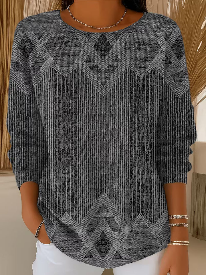 Danita - Vertical Stripe Print Top