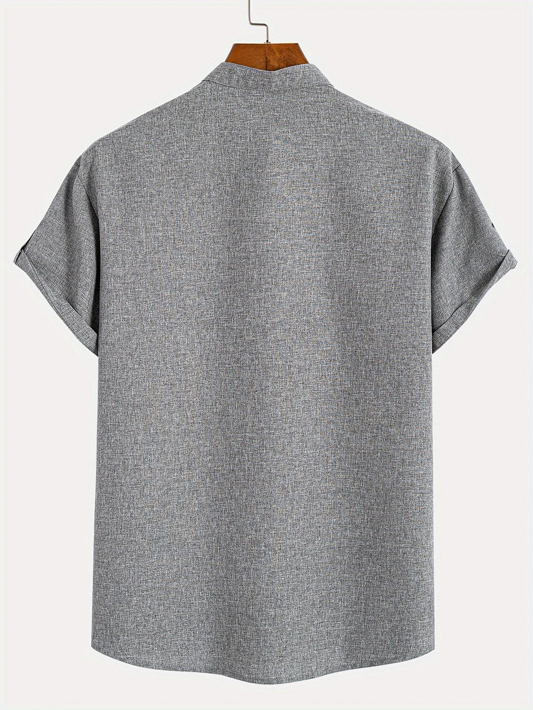 Elliott - Elegant Short Sleeve Shirt With Stand Collar