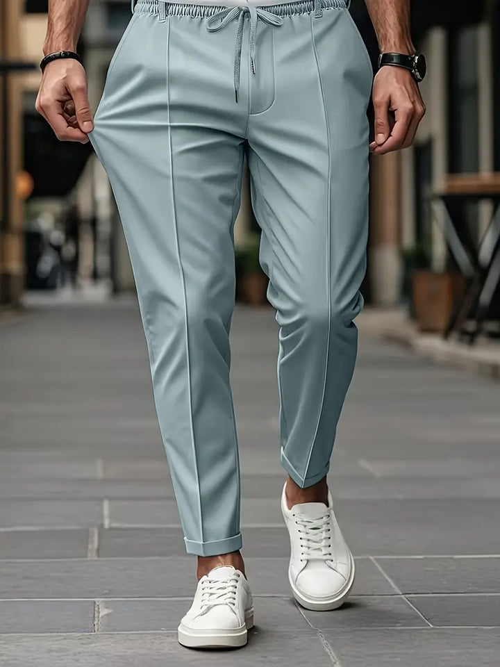 Crawford - Casual Slim-Fit Trousers With Elastic Waist