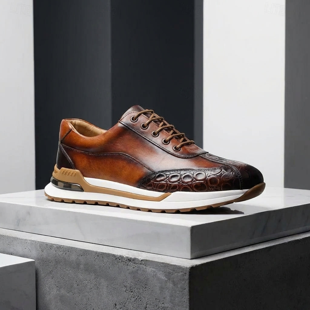 Hitmayer - Lace Up Leather Sneakers