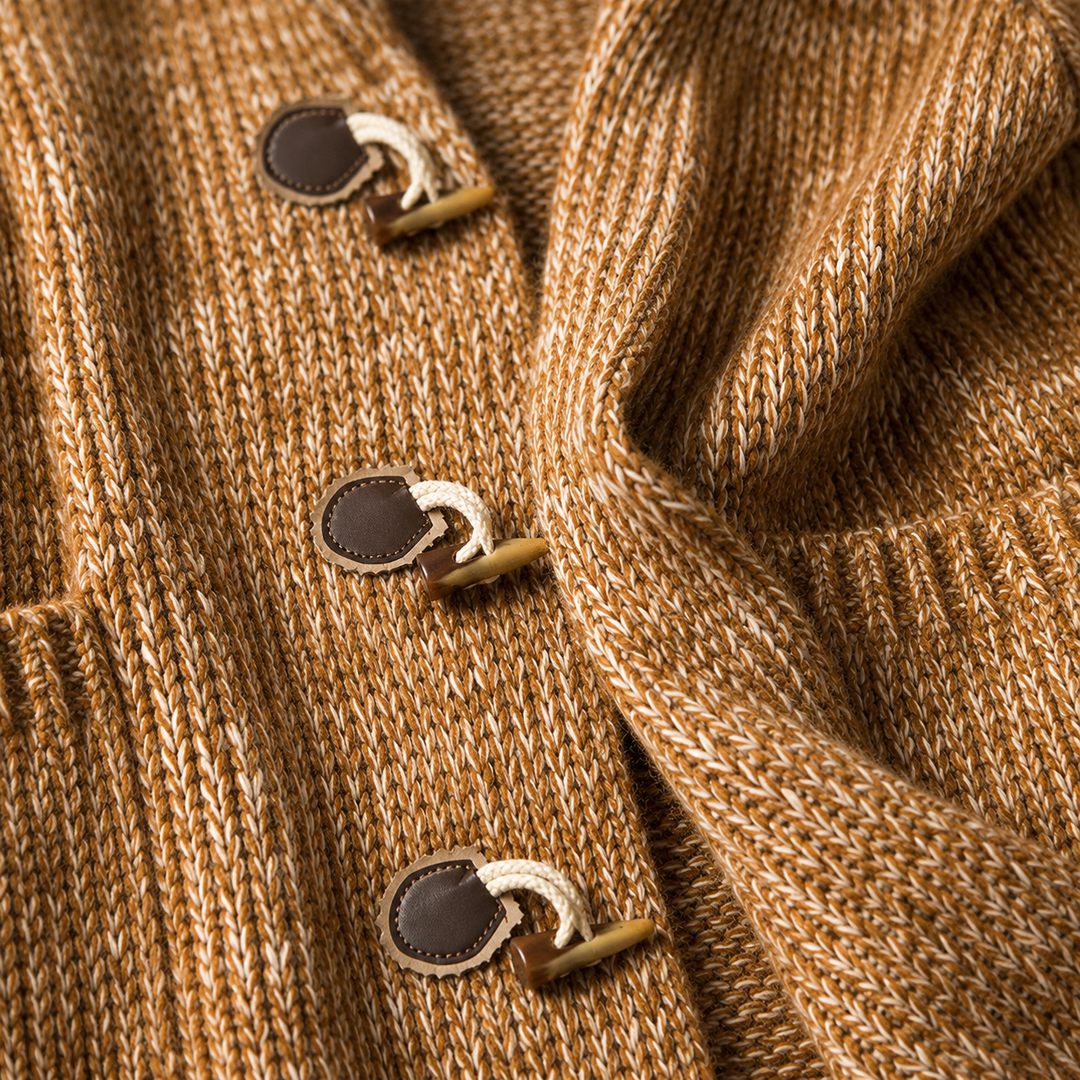 Astrenuza - Hooded Longline Cardigan With Toggles