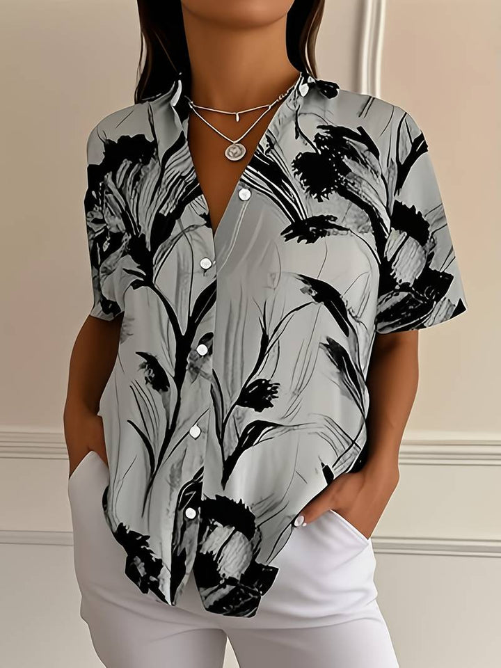 Ayalit - Fashionable Short Sleeve Printed Shirt