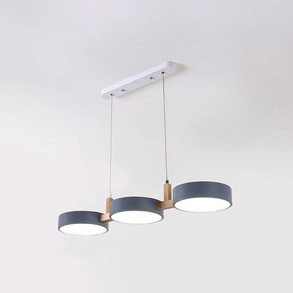 Lumévo - Cylinder Pendant Lamp Scandinavian Metal And Wood Design