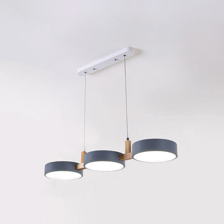 Lumévo - Cylinder Pendant Lamp Scandinavian Metal And Wood Design