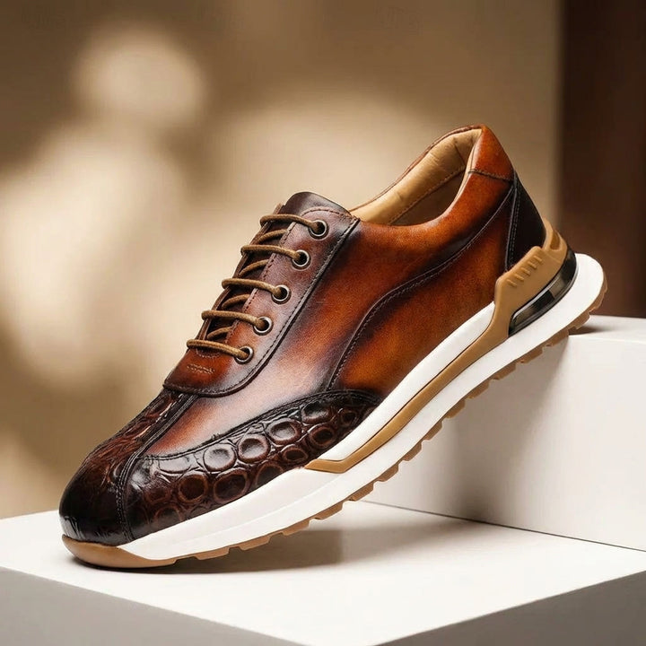 Hitmayer - Lace Up Leather Sneakers