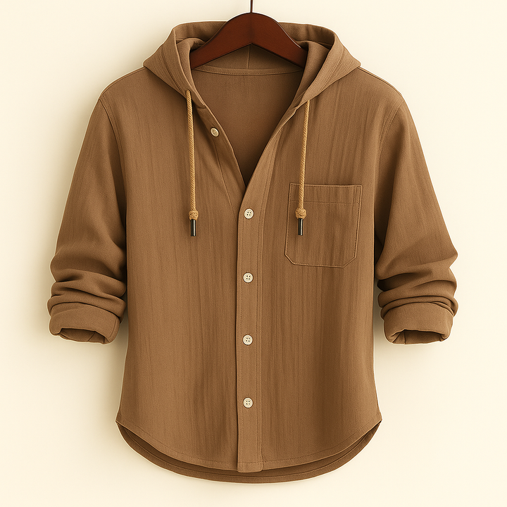 Freddie - Luxury Cotton Hooded Shirt