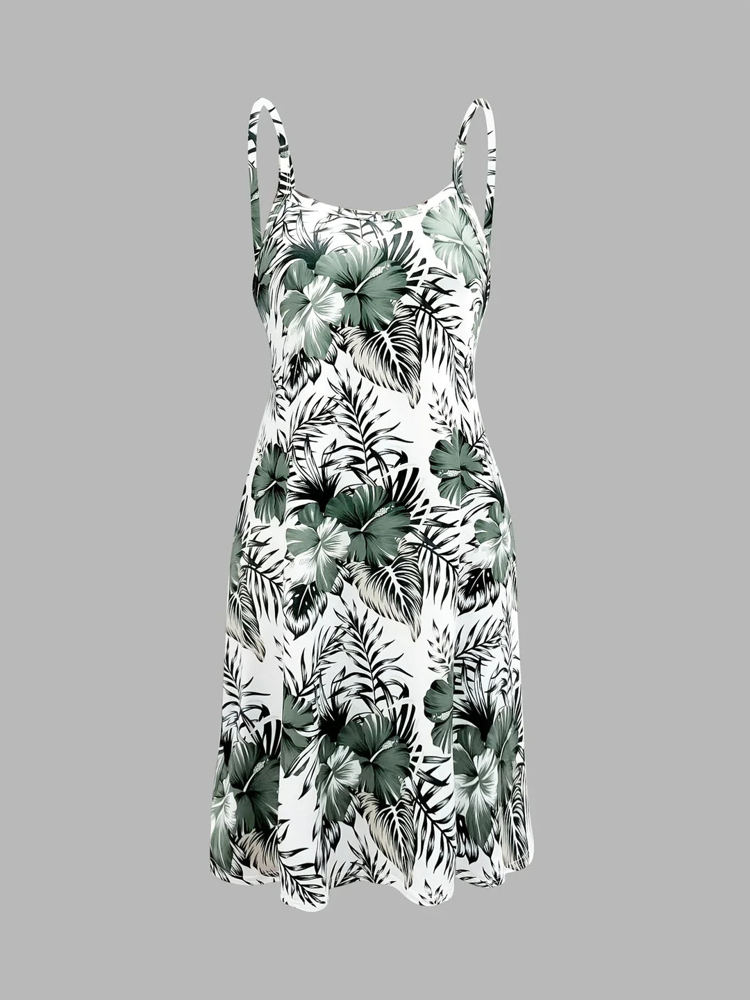 Elfi - Leaf Printed Sleeveless Dress