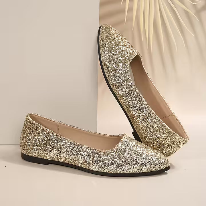 Krysten - Fashionable Glittery Pointed Toe Pumps