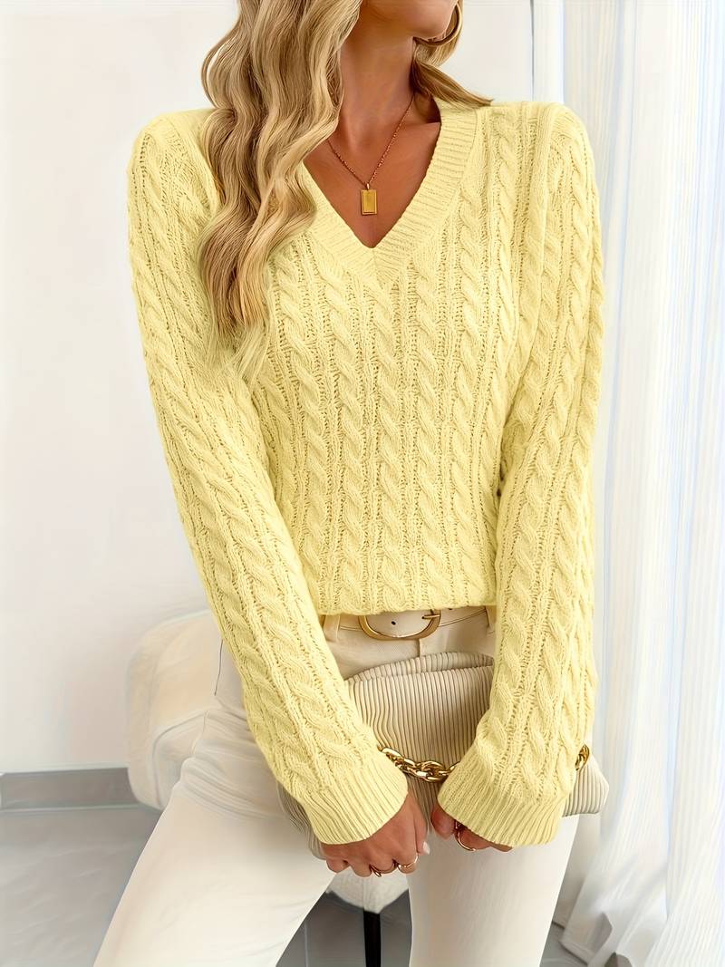 Sivanit - Long Sleeve Ribbed Sweater