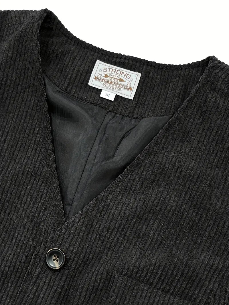 Fergus - Elegant Corduroy Vest