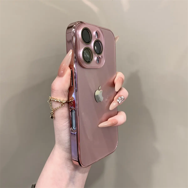 Chromelux – Premium Electroplated Glass Lens Case For iPhone