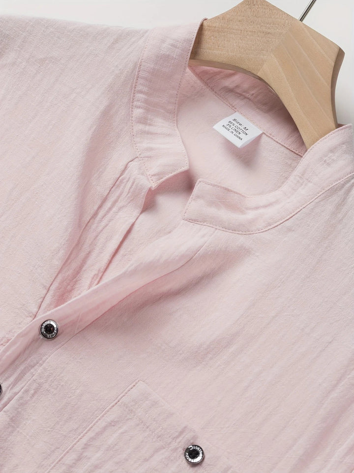 Markos - Casual Short Sleeve Shirt With Button