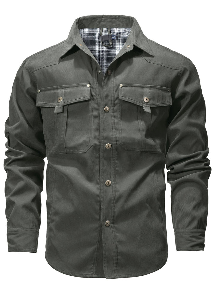 Evrypidis - Casual Long Sleeve Cargo Jacket