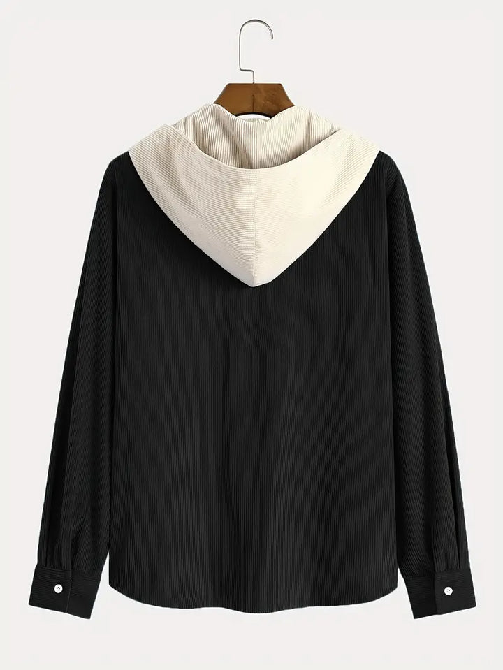 Costas - Corduroy Textured Zip-Up Hoodie