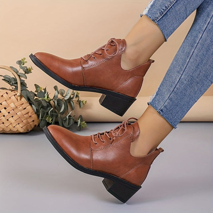 Rosemarie - Classic Lace Up Ankle Boots