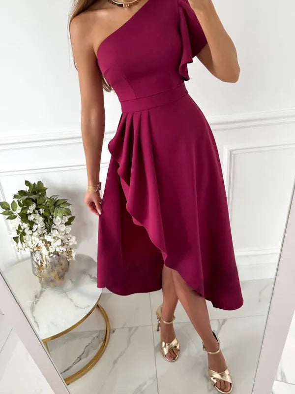 Mirina - Elegant One-Shoulder Dress