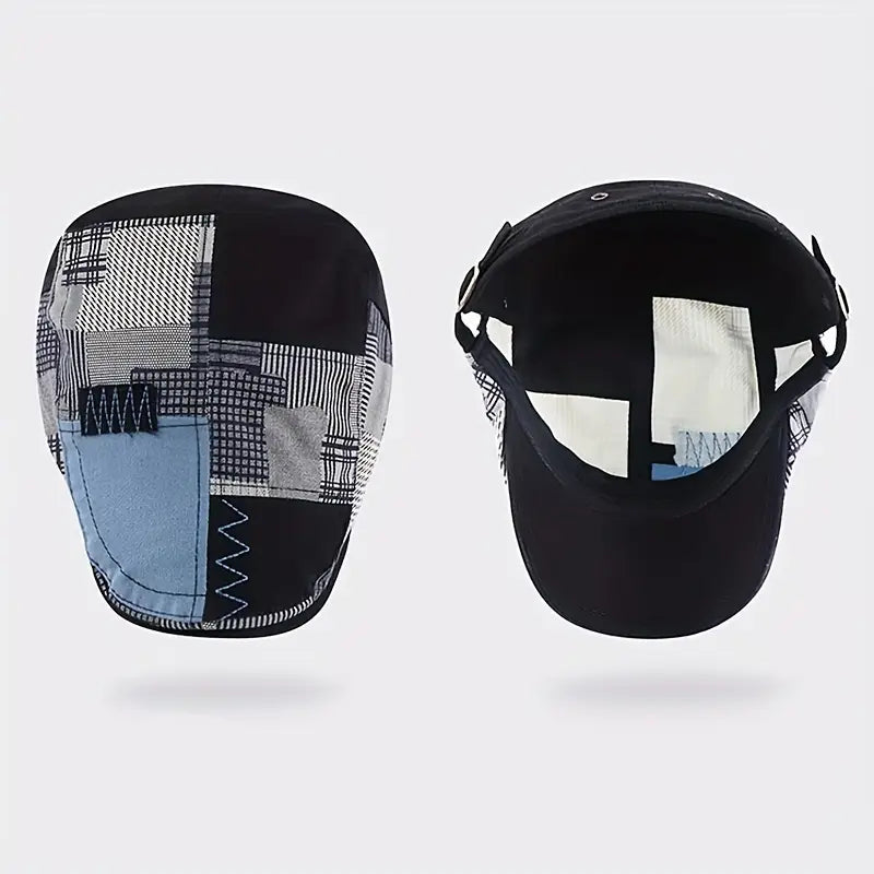 Lebron - Vintage Patchwork Newsboy Cap