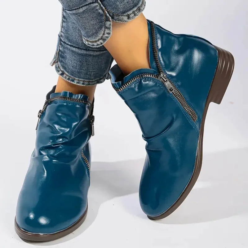 Lianella - Orthopedic Ankle Boots With Zipper
