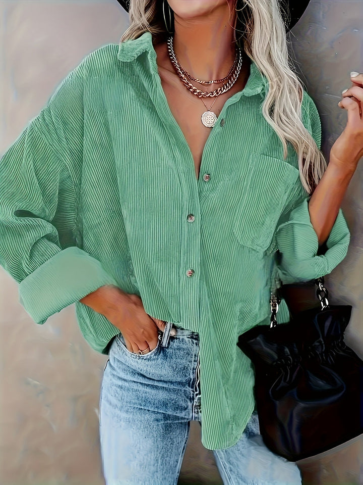 Magnius - Spring Long Sleeve Shirt With Pocket