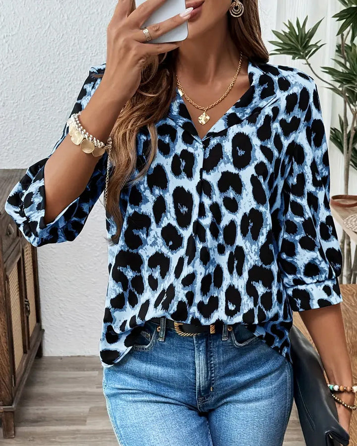 Ianira - Comfortable V-Neck Blouse