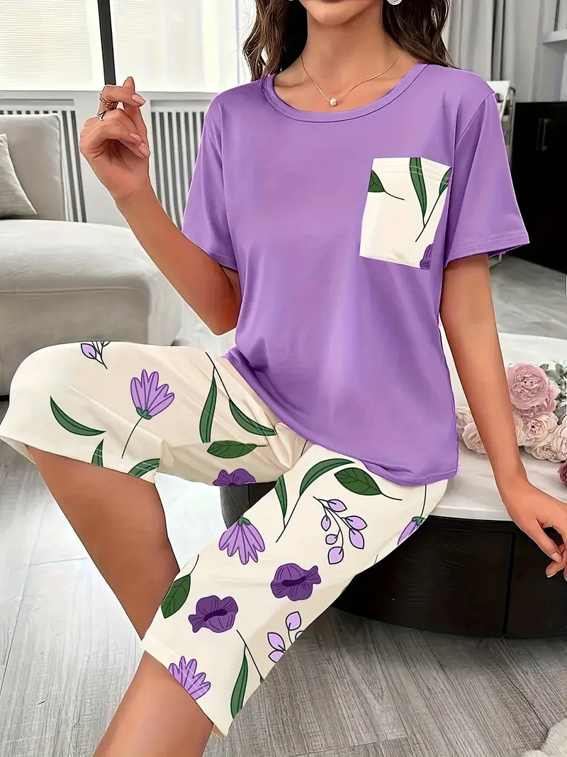 Kinsley - Comfortable Floral Print Loungewear Set