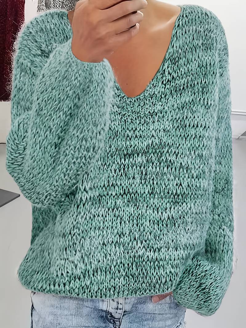 Lital - Elegant Soft Sweater With V-neck