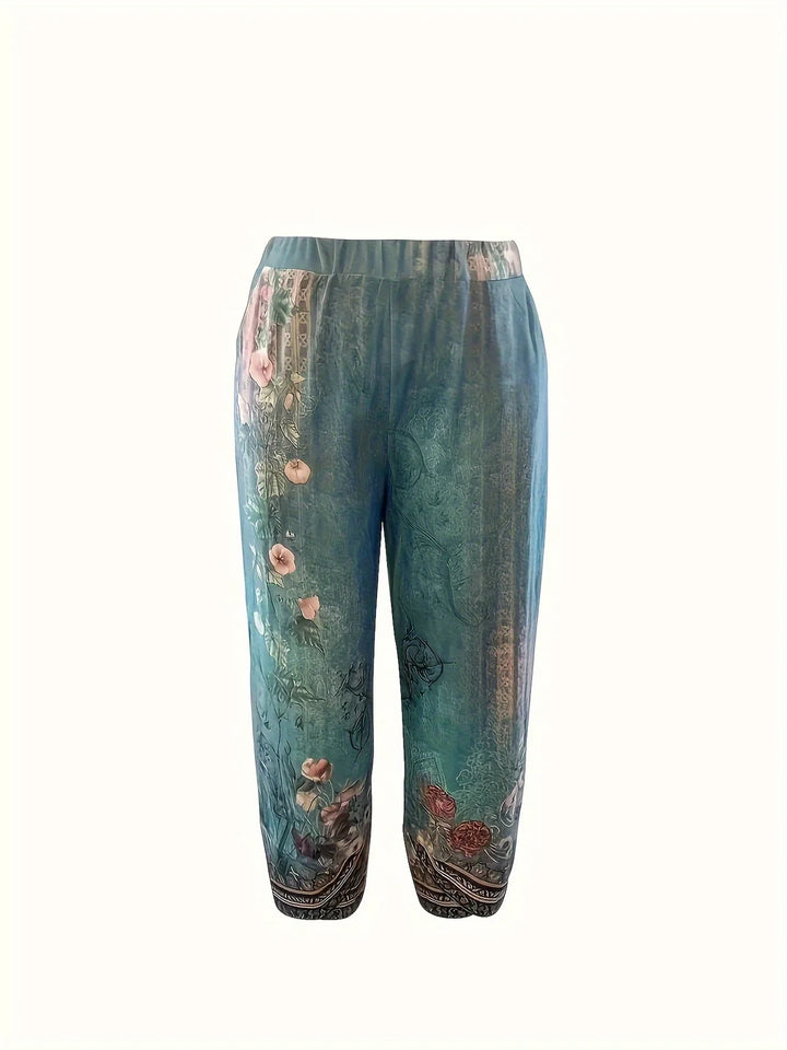 Kayden - Vintage Floral Capri Pants