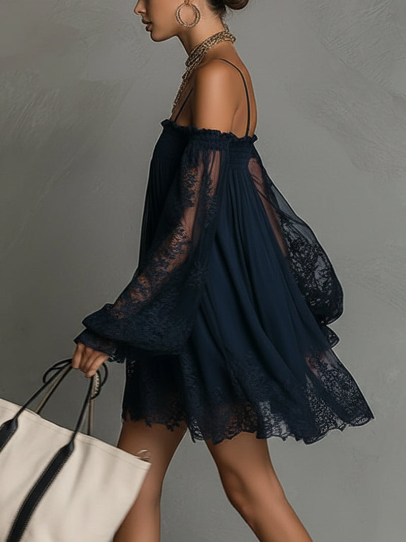 Charity - Off-Shoulder Lace Dress