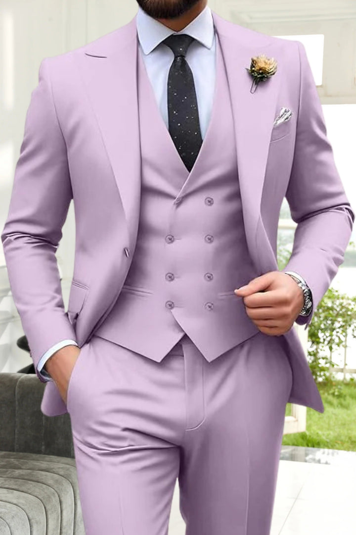 Gremist - Peak Lapel Slim Fit 3 Piece Suits