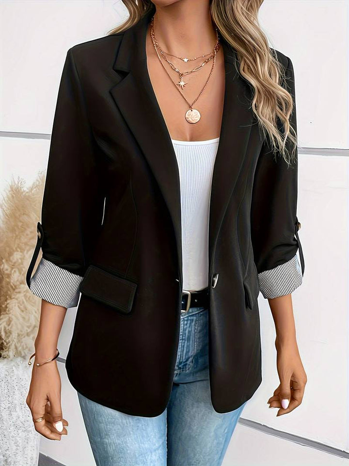 Galiah - Elegant Double Breasted Blazer With Lapel Collar