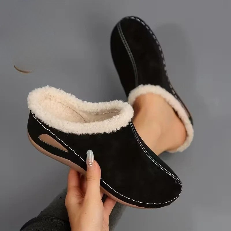 Lirona - Cozy Slip-on Loafers With Fleece Lining