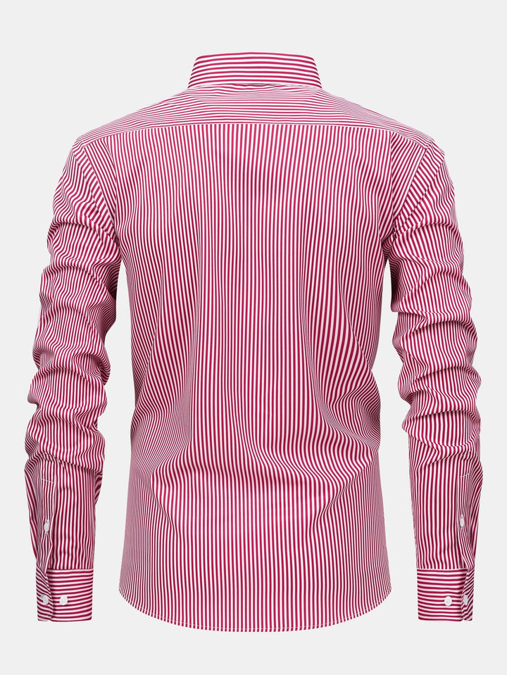 Corey - Long Sleeved Striped Shirt With Button