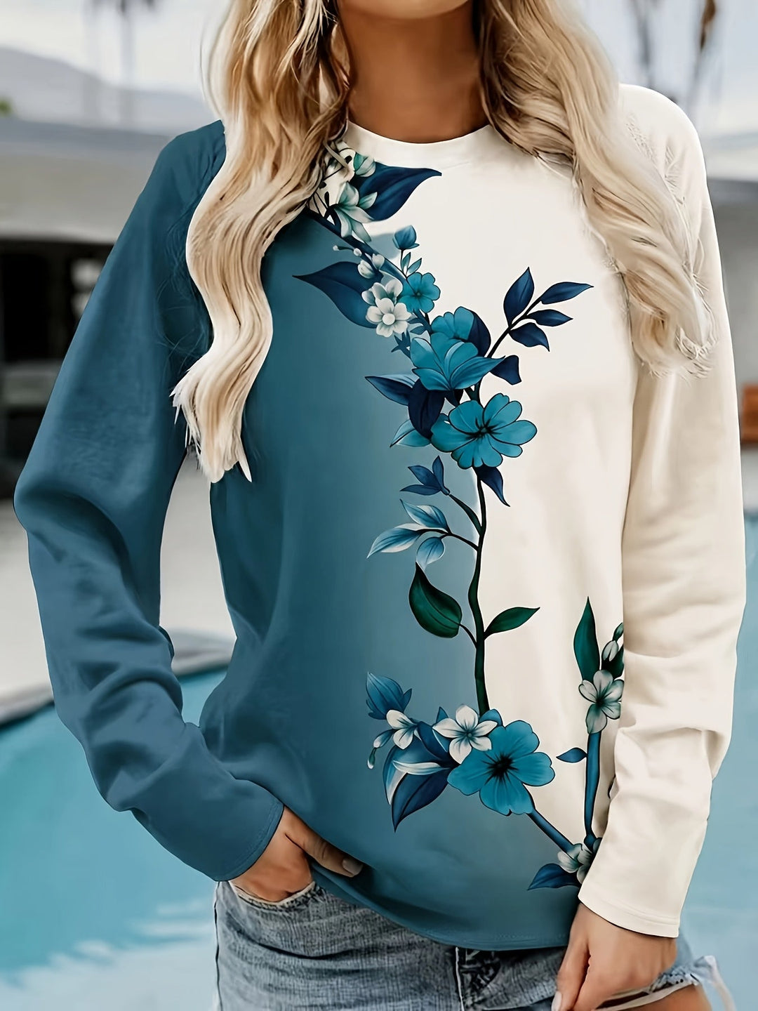 Meliora - Long Sleeve Floral Print Shirt