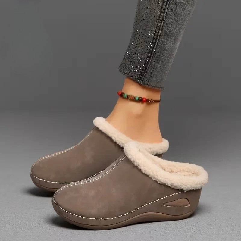 Lirona - Cozy Slip-on Loafers With Fleece Lining