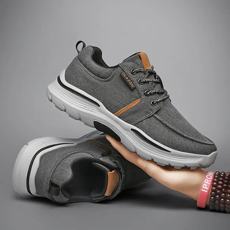 Keidean - Breathable Canvas Lace-Up Sneakers