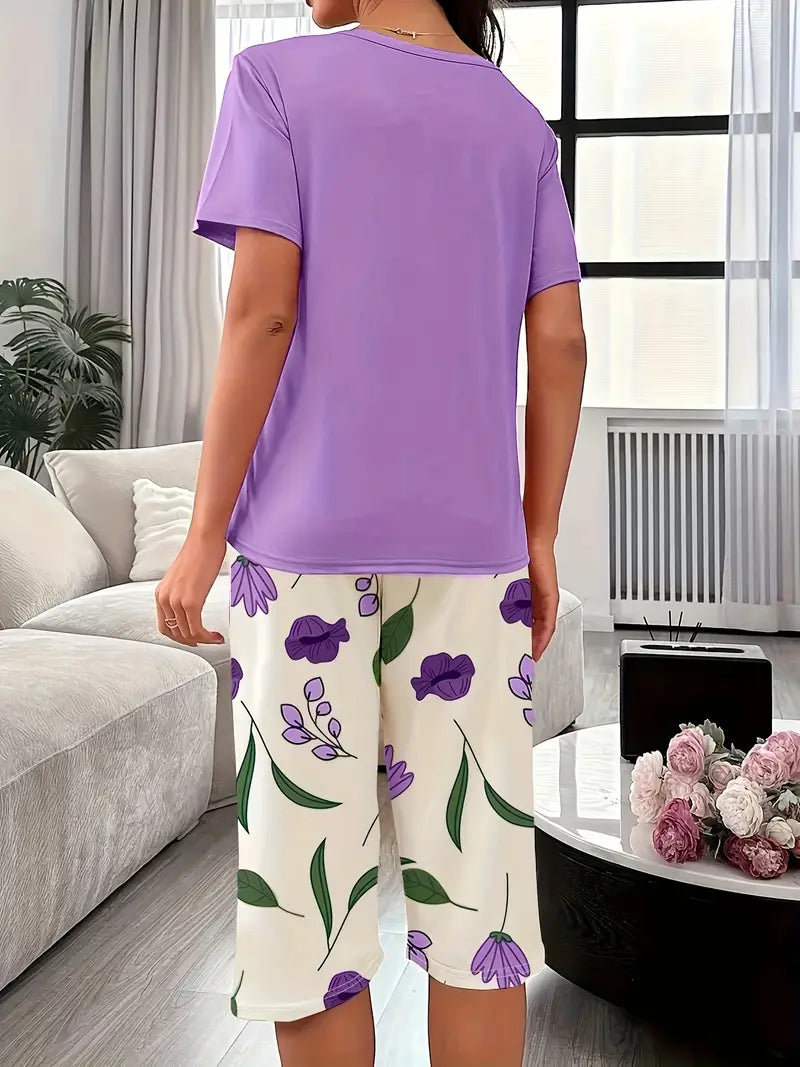 Kinsley - Comfortable Floral Print Loungewear Set