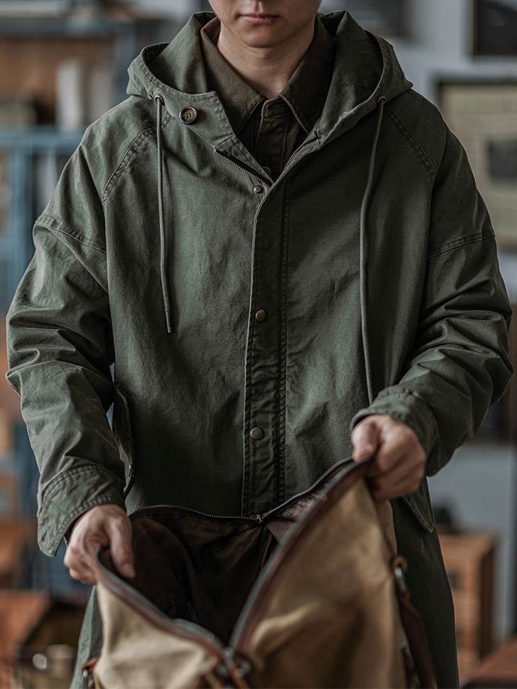 Ragnar - Vintage Millitary Style Hooded Jacket