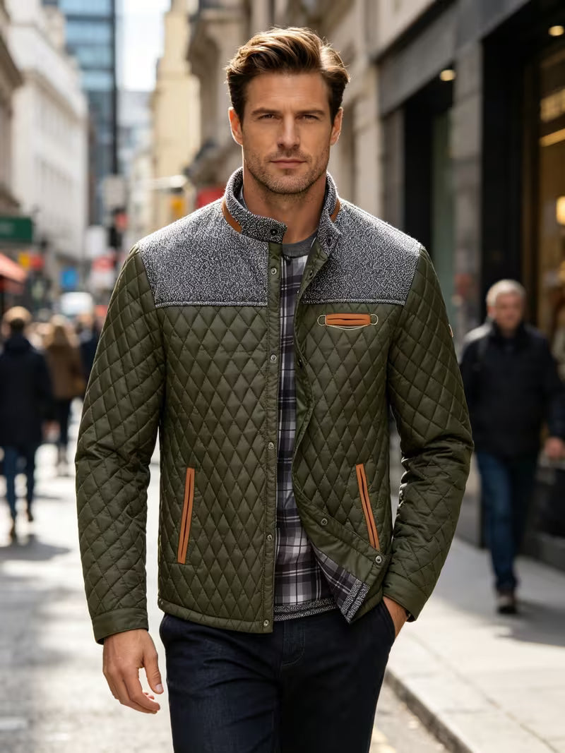 Raffin - Diamond Patchwork Puffer Jacket