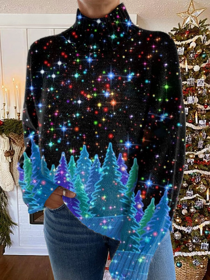 Helda - Christmas sweater with star print