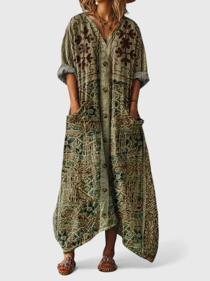 Ketzia - Elegant Long Dress with Pockets