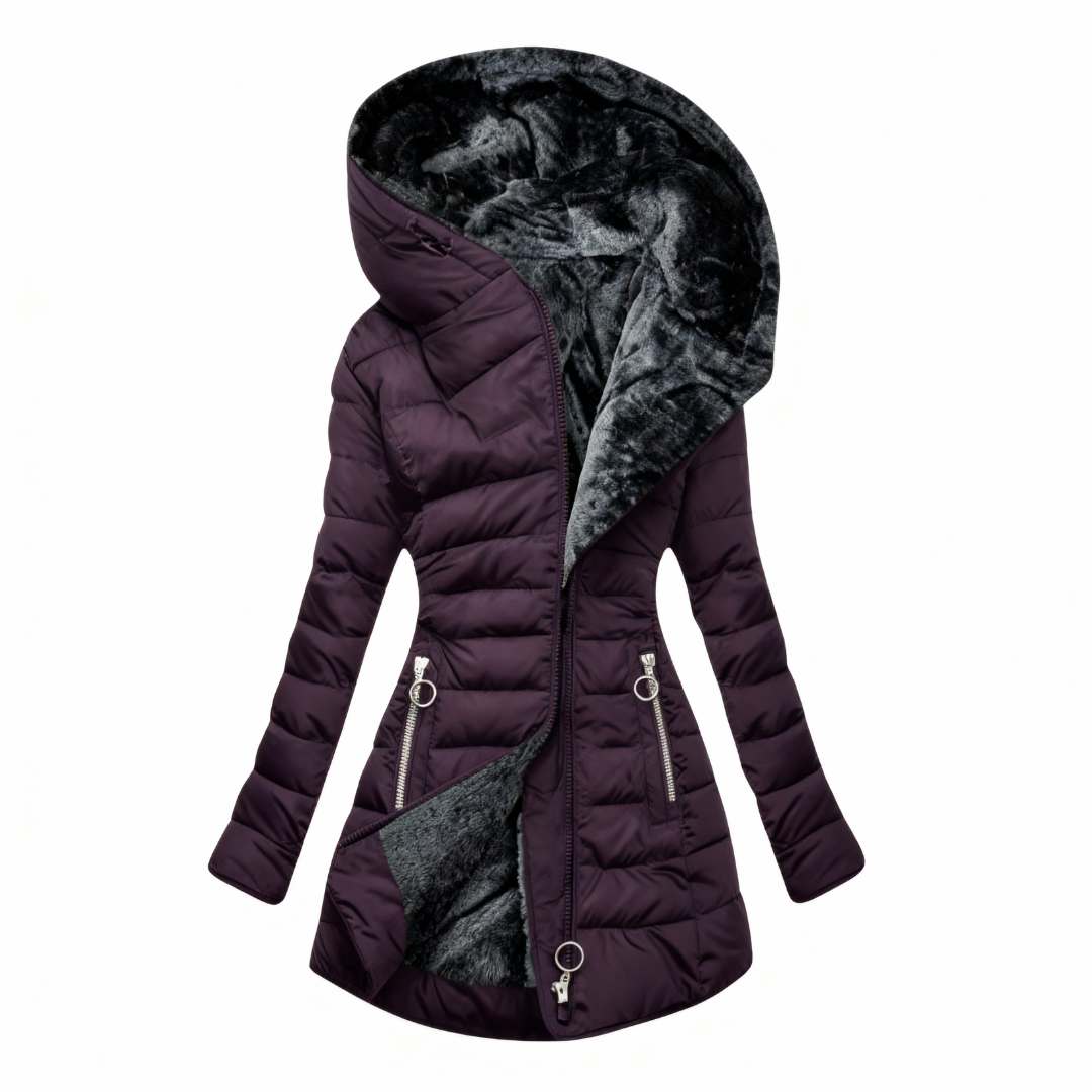 Ruchmira - Waterproof Padded Coat with Hood and Fleece Lining