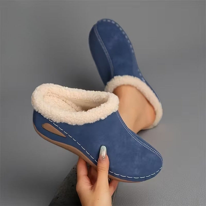 Lirona - Cozy Slip-on Loafers With Fleece Lining