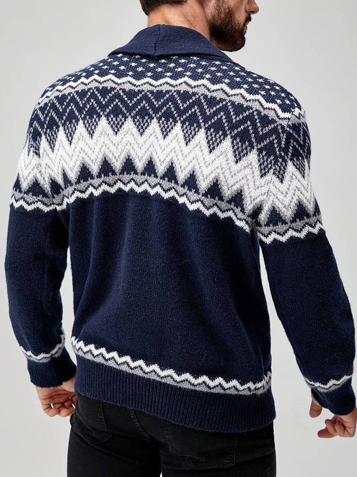 Elroy - Casual Geometric Pattern Sweater