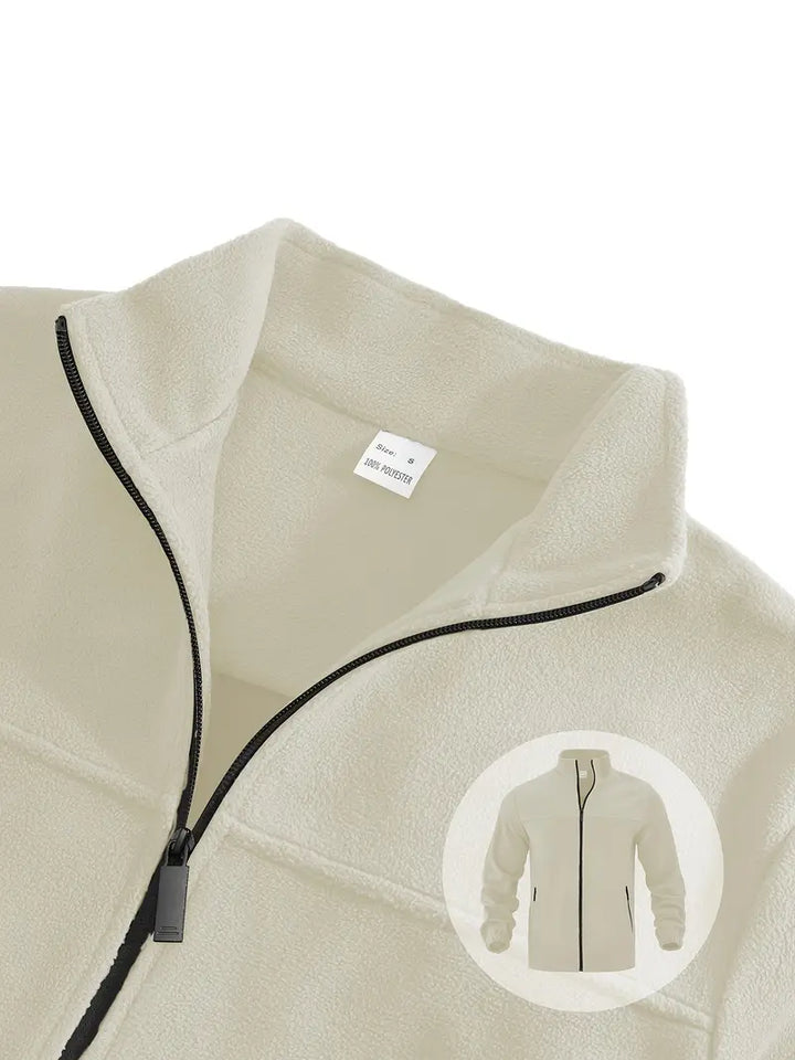 Barron - Casual Zip-Up Fleece Jacket With Pocket