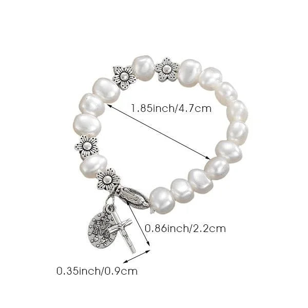 Ninetta - Serenity Virgin Mary Daisy Bracelet