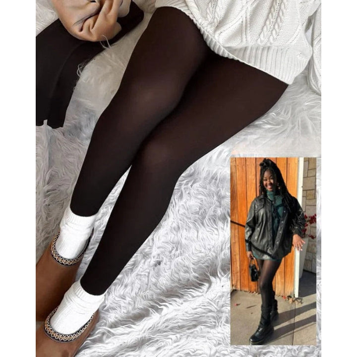 Valesia - Fleece Lined Translucent Tights