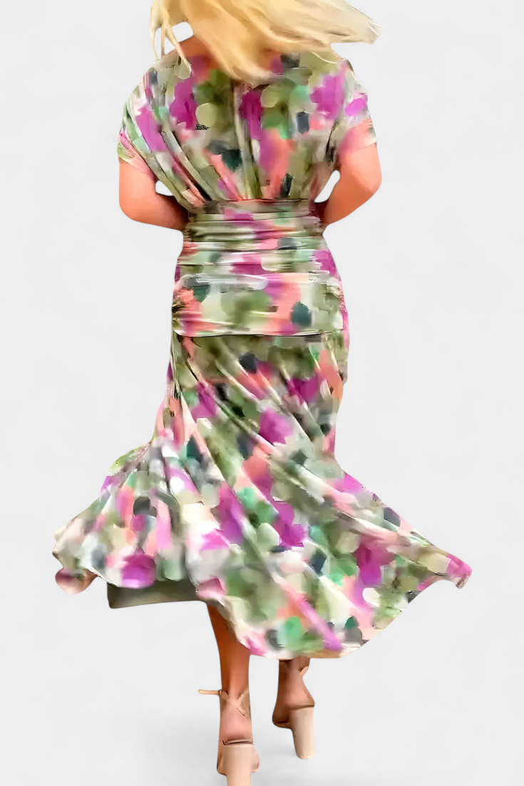 Rawan - Chiffon Off Shoulder Maxi Dress